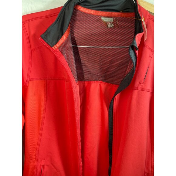 Athleta Red Full-Zip Womens Performance Jacket W/ Thumbholes & Back Reflective D - Picture 6 of 11